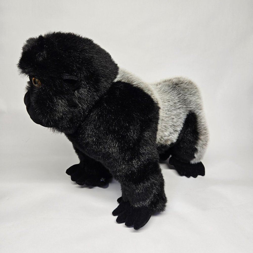 Stars In The Wild Silverback Gorilla Ape 15" Plush With Sound Light Up Eyes EUC